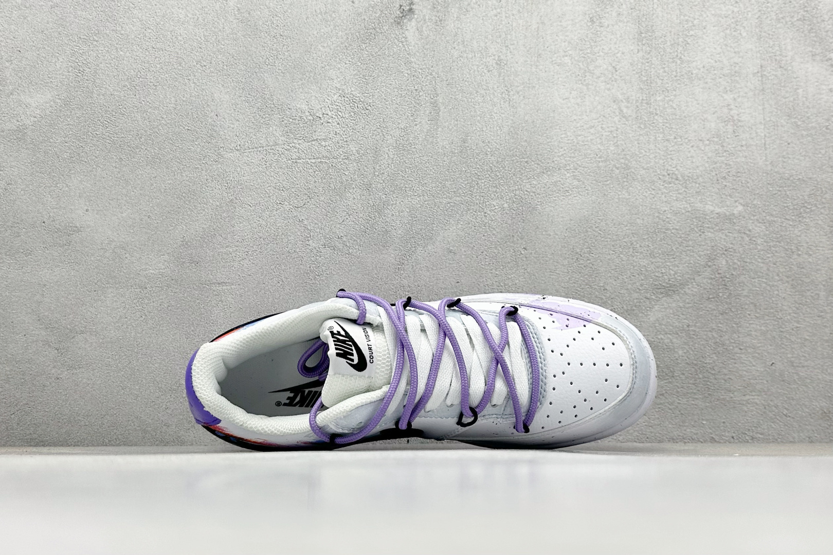 260 Nike Court VisiLow 定制涂鸦绑带 校园风低帮复古篮球板鞋 DH3158-101