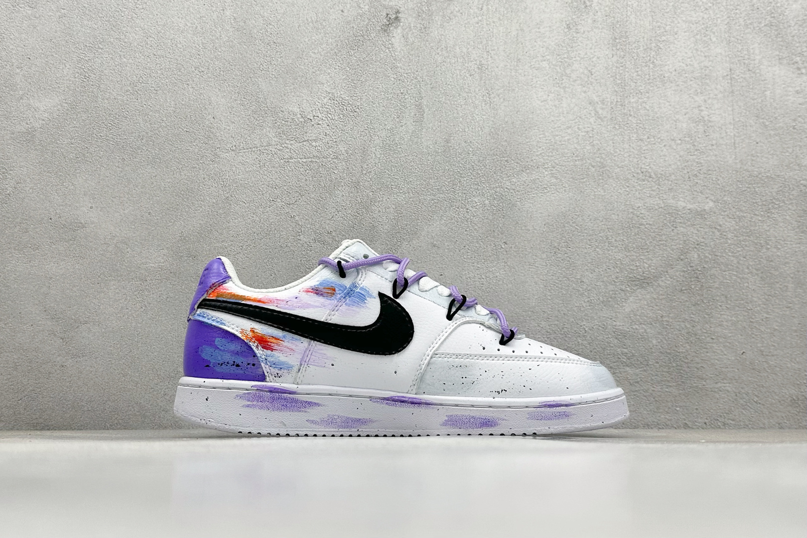 260 Nike Court VisiLow 定制涂鸦绑带 校园风低帮复古篮球板鞋 DH3158-101