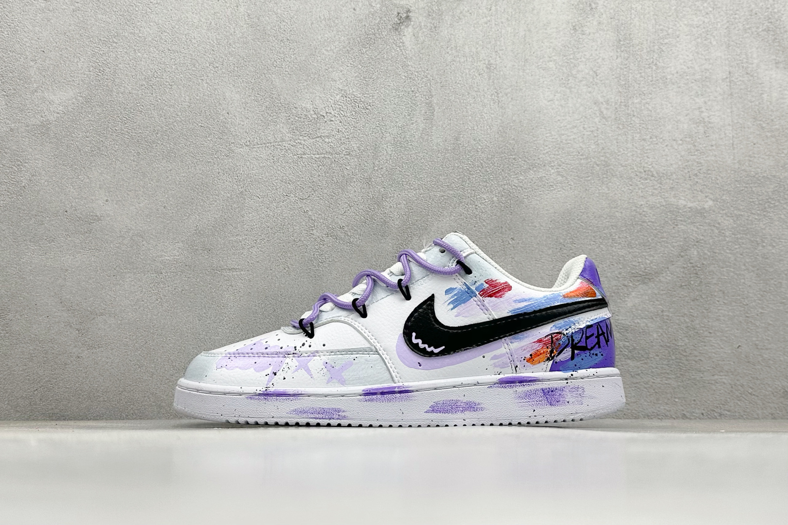 260 Nike Court VisiLow 定制涂鸦绑带 校园风低帮复古篮球板鞋 DH3158-101
