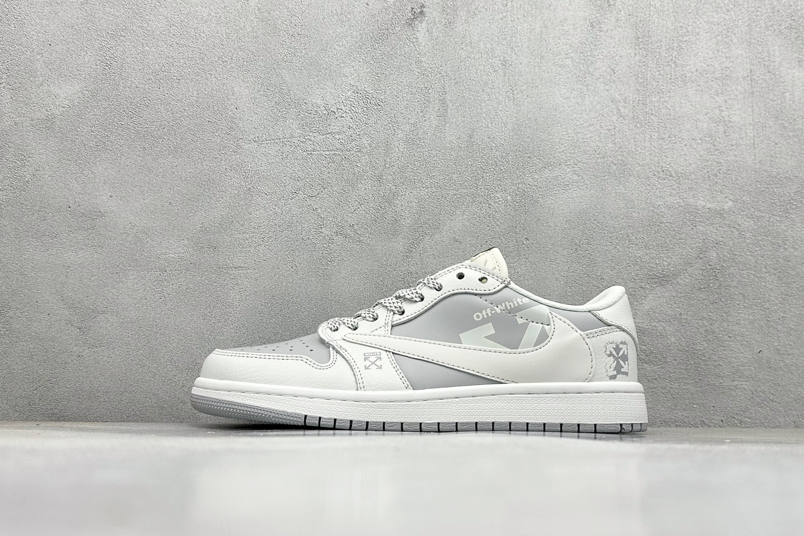 280 XC版Travis Scott x Fragment Design x Air Jordan 1 Low SP AJ1 乔1 OFF联名 星光灰 低帮文化休闲板鞋 DZ5899-009