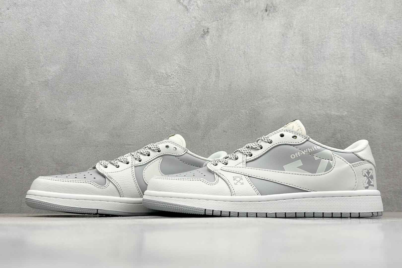 280 XC版Travis Scott x Fragment Design x Air Jordan 1 Low SP AJ1 乔1 OFF联名 星光灰 低帮文化休闲板鞋 DZ5899-009