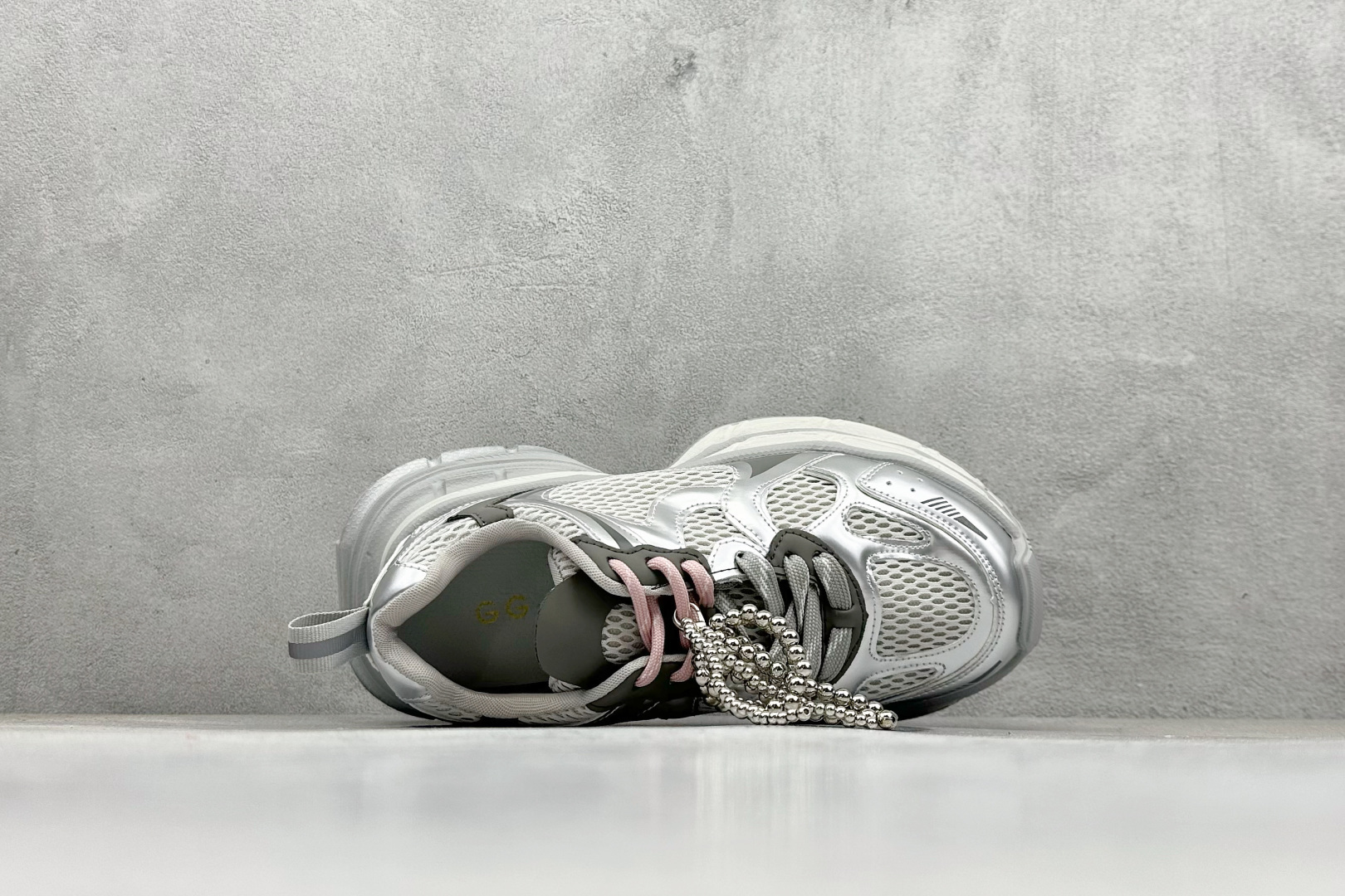 220 GG-CC Chunky Low珍珠休闲运动厚底增高老爹鞋