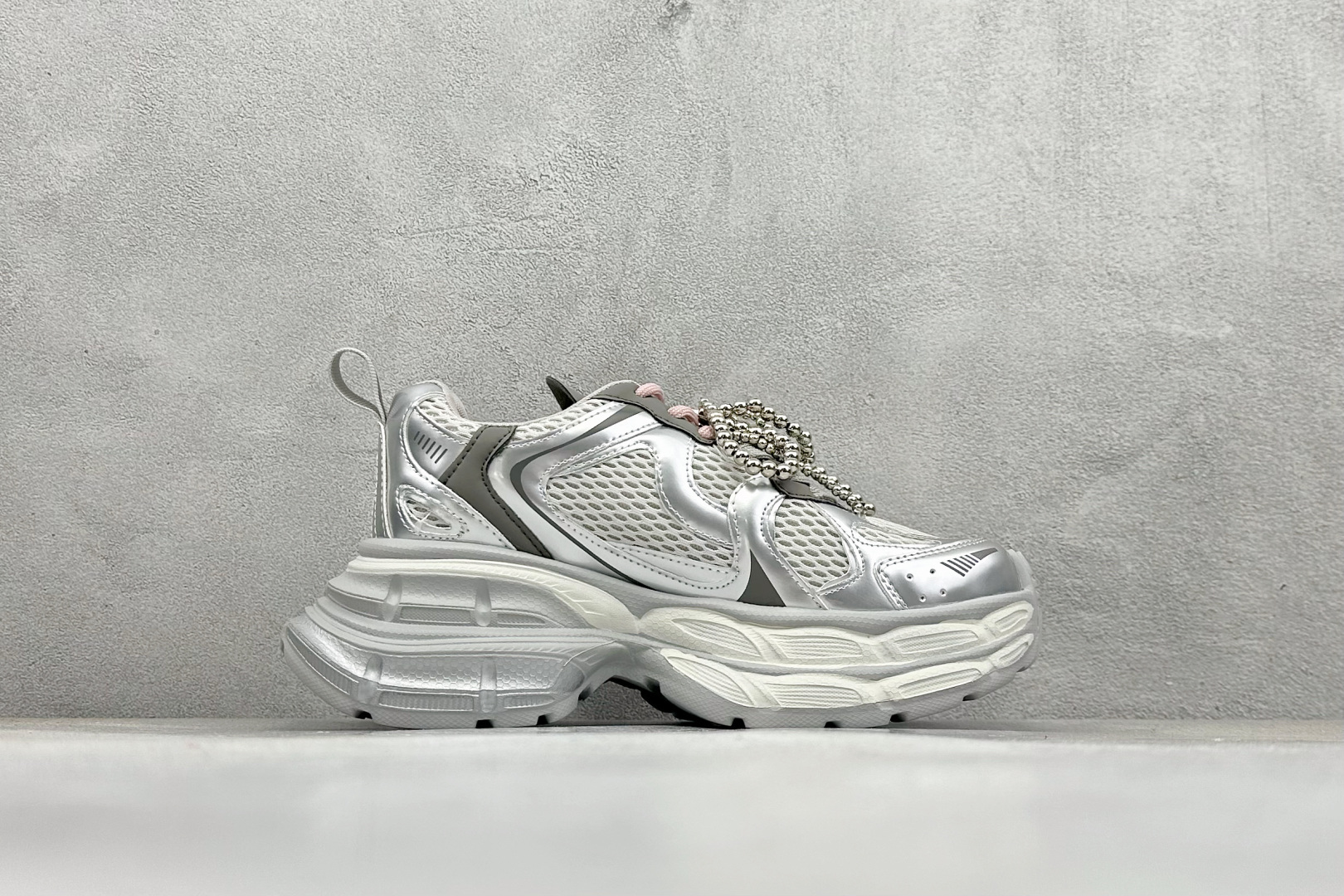 220 GG-CC Chunky Low珍珠休闲运动厚底增高老爹鞋