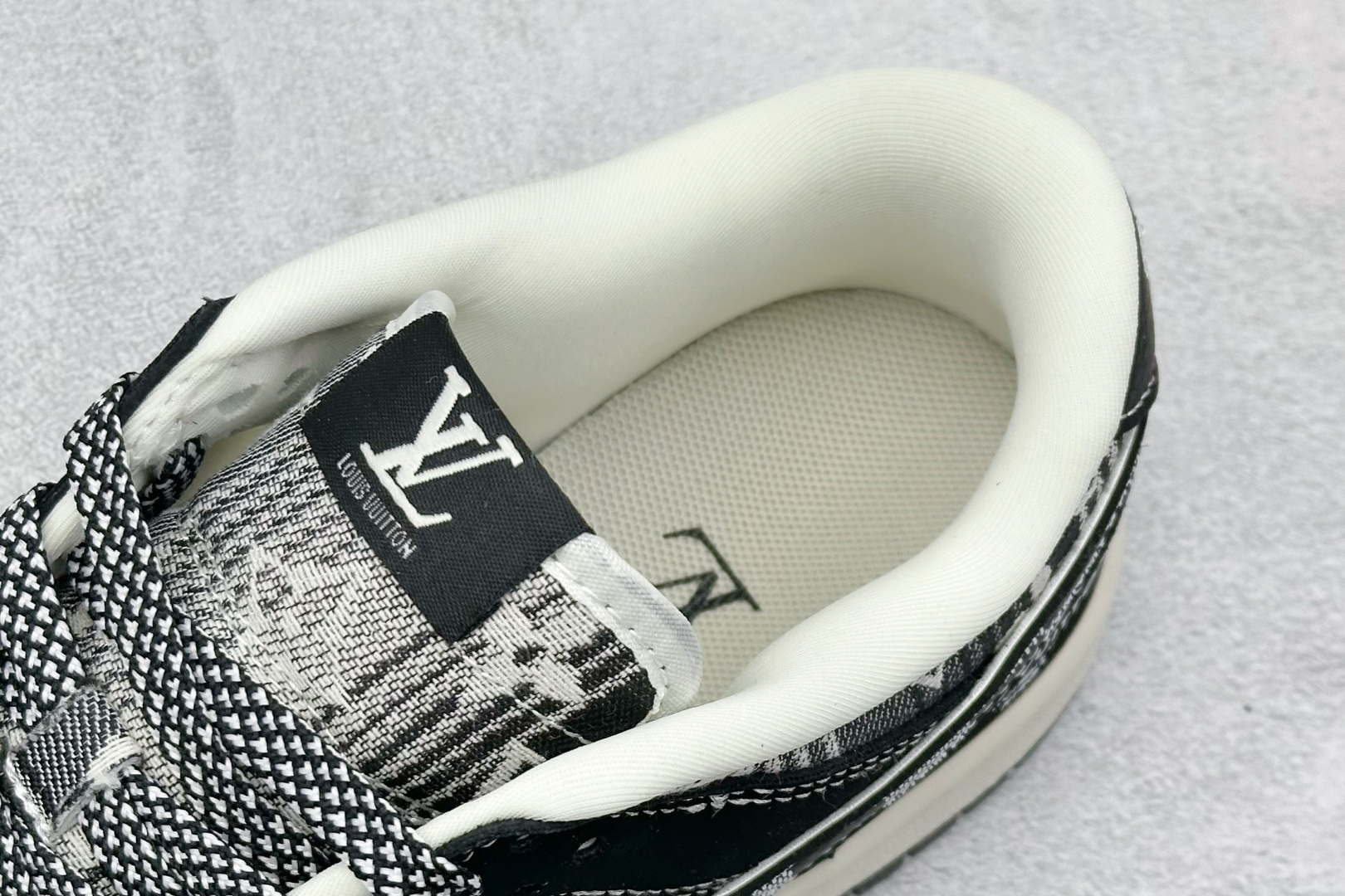 Nike SB Dunk Low “路易威登LV联名---黑灰帆布印花” 高端定制 低帮休闲板鞋 DS6608-005