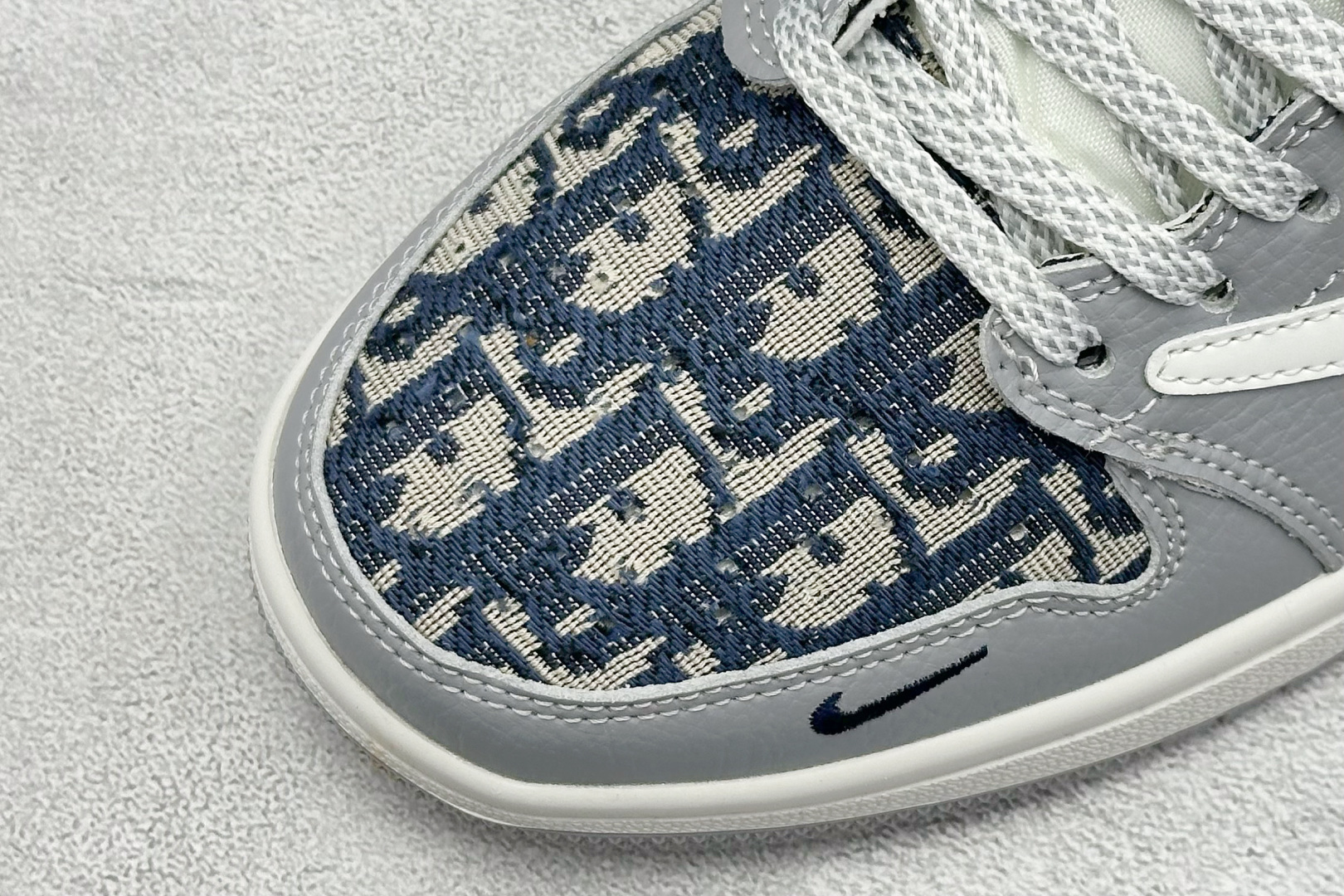 XC版Travis Scott x Fragment Design x Air Jordan 1 Low SP AJ1 乔1 迪奥联名 经典灰花纹 低帮文化休闲板鞋 DZ5899-004