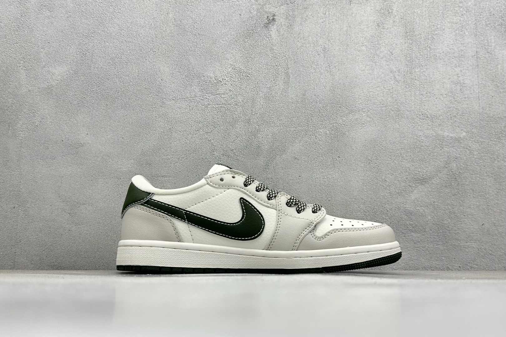 Travis Scott x Fragment Design x Air Jordan 1 Low SP AJ1 乔1 LV联名 米白军绿树纹 低帮文化休闲板鞋 JW1188-150