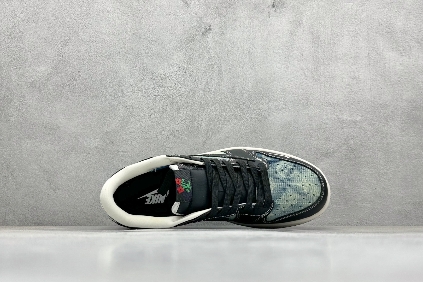SC版Travis Scott x Fragment Design x Air Jordan 1 Low SP AJ1 乔1 LV联名 复古牛仔 低帮文化休闲板鞋 LD2028-045