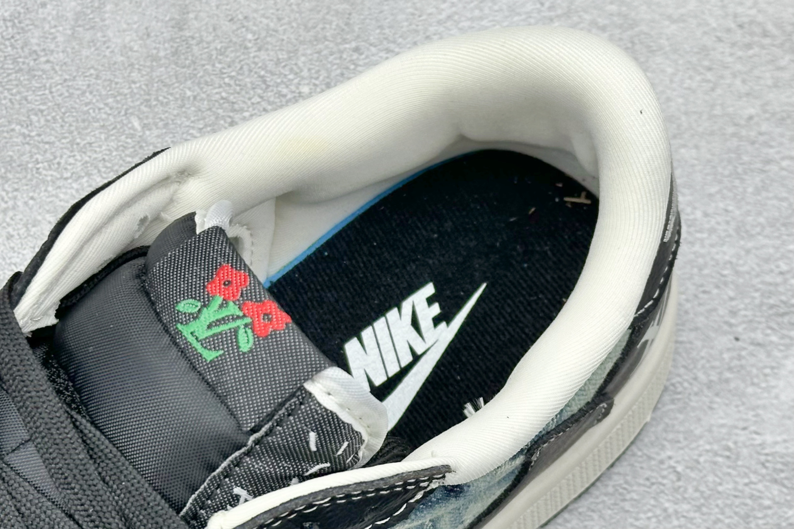 SC版Travis Scott x Fragment Design x Air Jordan 1 Low SP AJ1 乔1 LV联名 复古牛仔 低帮文化休闲板鞋 LD2028-045