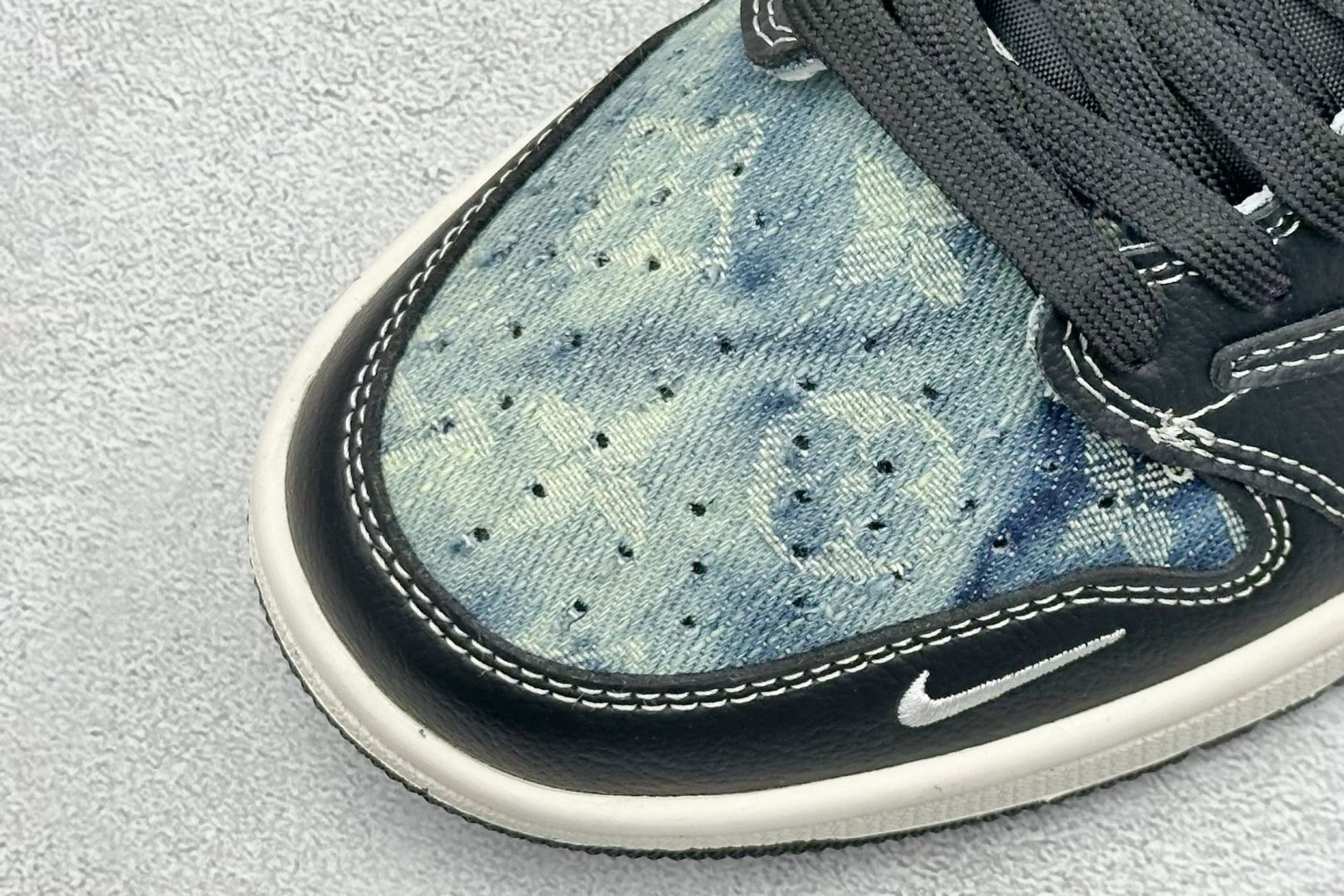 SC版Travis Scott x Fragment Design x Air Jordan 1 Low SP AJ1 乔1 LV联名 复古牛仔 低帮文化休闲板鞋 LD2028-045