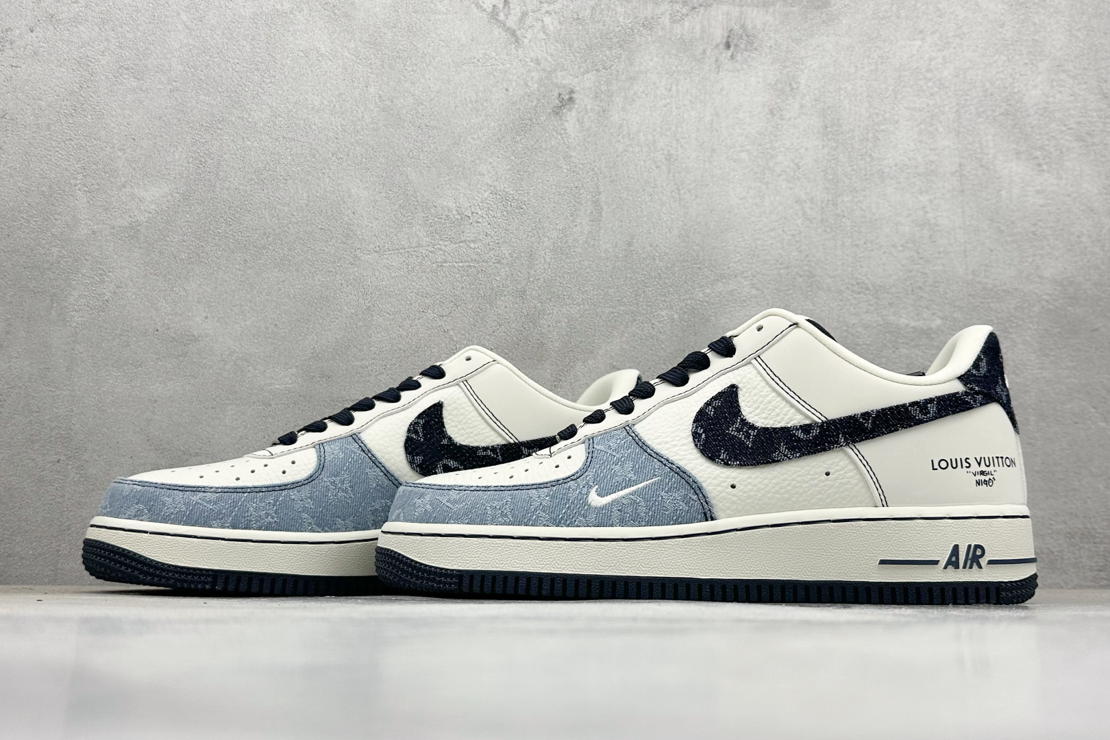 SC版Nike Air Force 1'07 Low LV联名 拼接牛仔 空军一号低帮休闲板鞋 SC0601-556