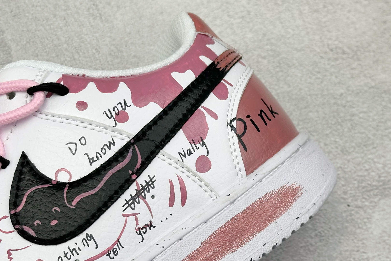 Nike Court Vision Low 定制涂鸦绑带 校园风低帮复古篮球板鞋 DH3158-101