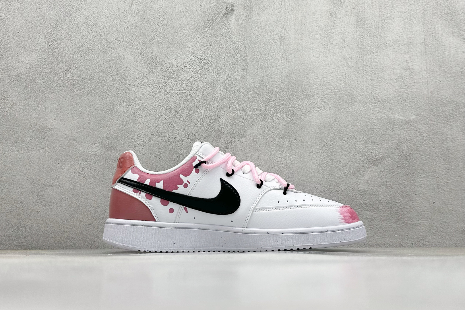 Nike Court Vision Low 定制涂鸦绑带 校园风低帮复古篮球板鞋 DH3158-101