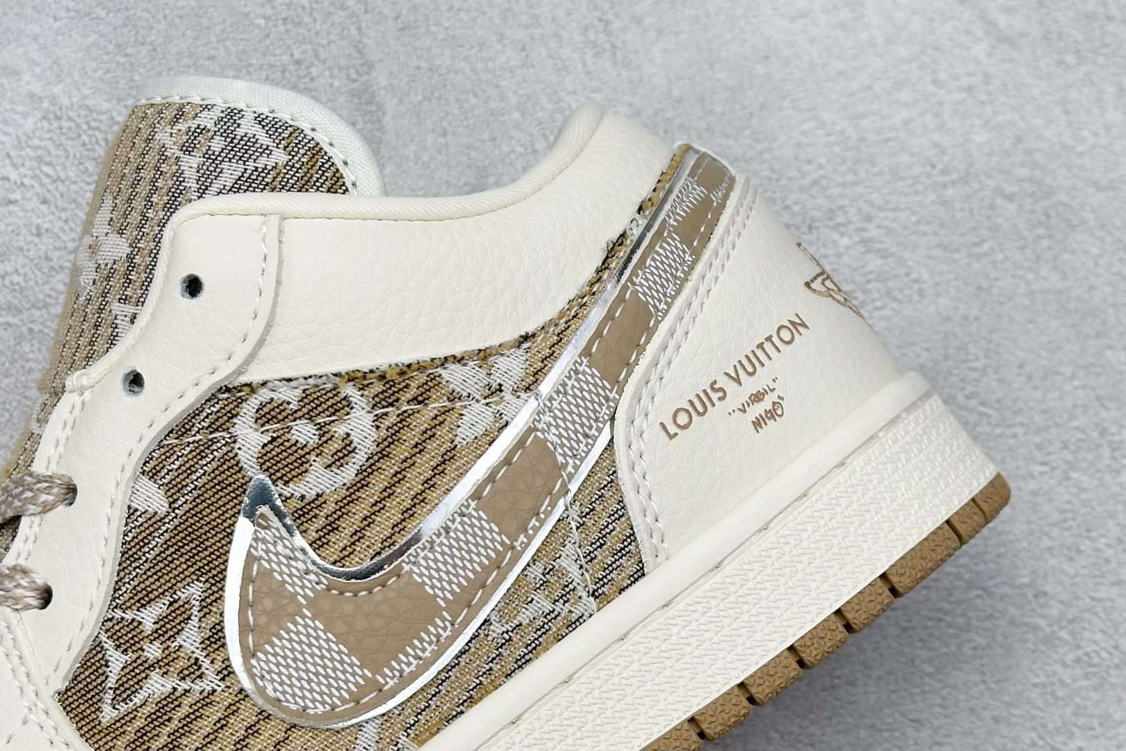 Travis Scott x Fragment Design x Air Jordan 1 Low SP AJ1 乔1 LV联名 低帮文化休闲板鞋 LR2025-008