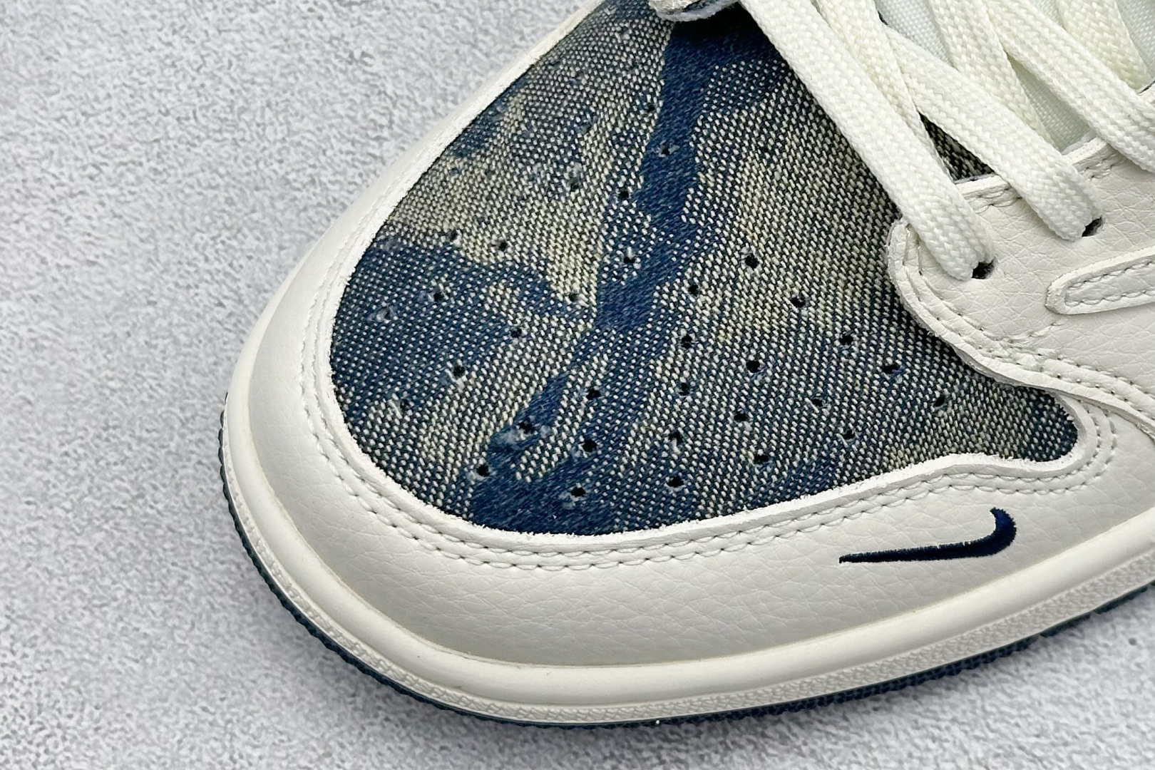 SC版Travis Scott x Fragment Design x Air Jordan 1 Low SP AJ1 乔1 LV联名 白青牛仔 低帮文化休闲板鞋 LD2028-044