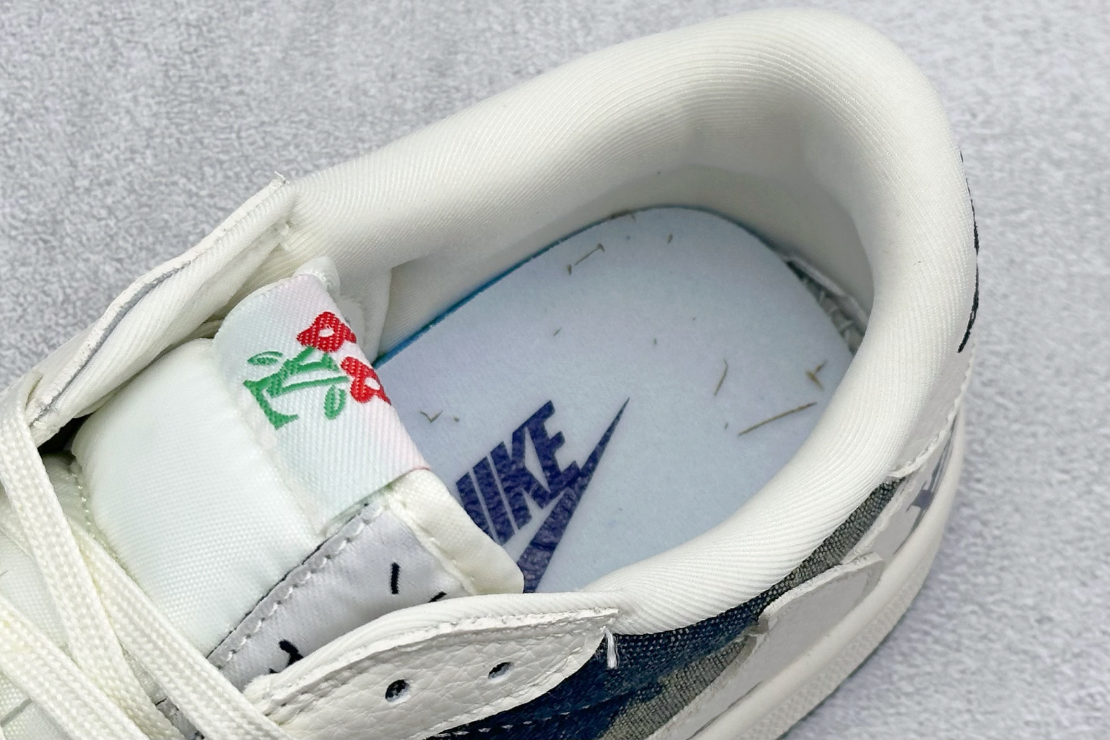 SC版Travis Scott x Fragment Design x Air Jordan 1 Low SP AJ1 乔1 LV联名 白青牛仔 低帮文化休闲板鞋 LD2028-044