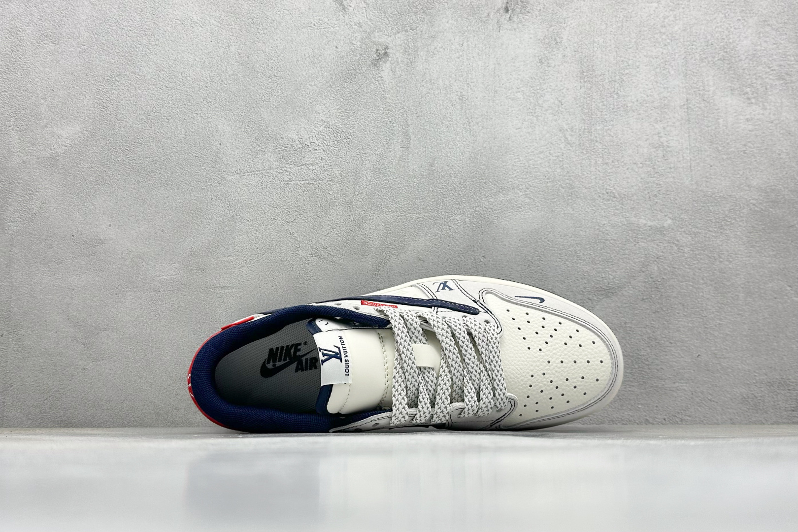 XC版Travis Scott x Fragment Design x Air Jordan 1 Low SP AJ1 乔1 LV联名 猪八蓝勾织标 低帮文化休闲板鞋 CX5050-Y15