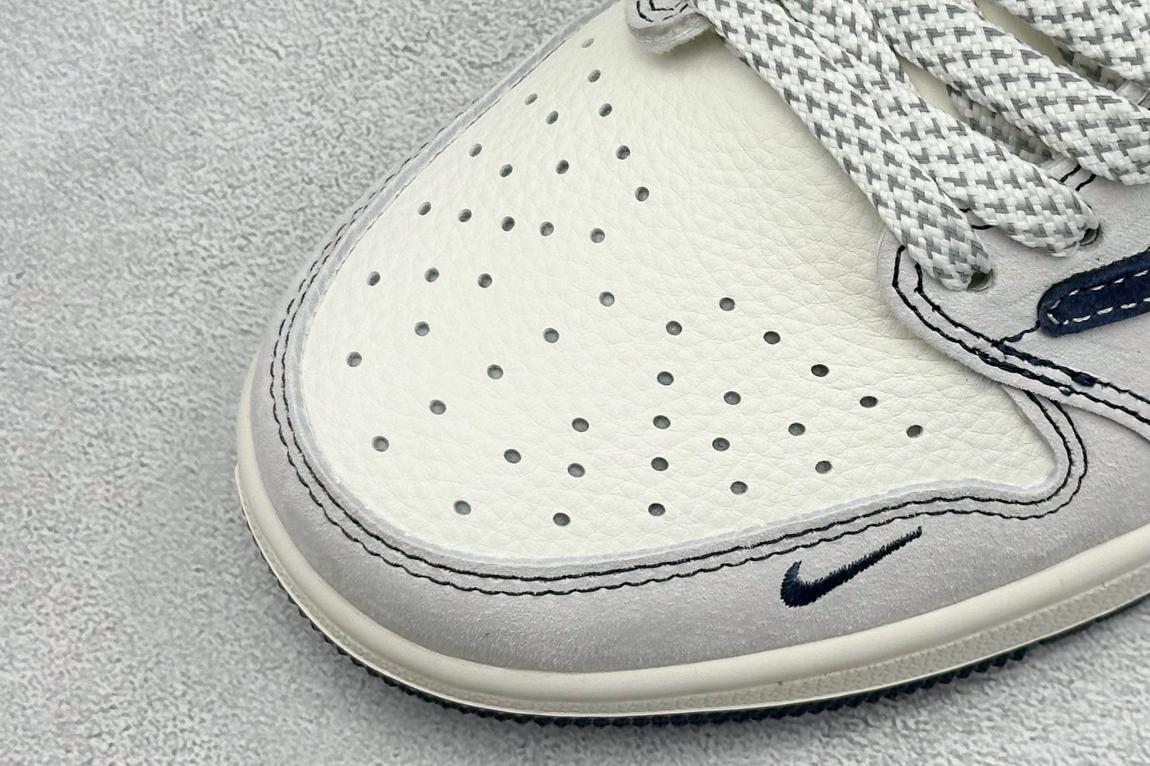 XC版Travis Scott x Fragment Design x Air Jordan 1 Low SP AJ1 乔1 LV联名 猪八蓝勾织标 低帮文化休闲板鞋 CX5050-Y15