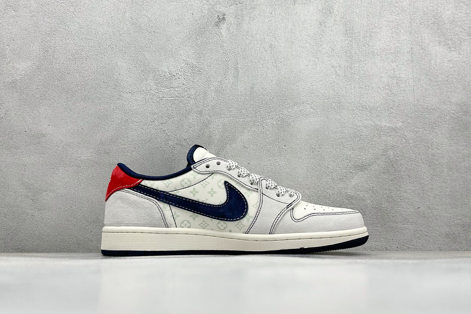 XC版Travis Scott x Fragment Design x Air Jordan 1 Low SP AJ1 乔1 LV联名 猪八蓝勾织标 低帮文化休闲板鞋 CX5050-Y15
