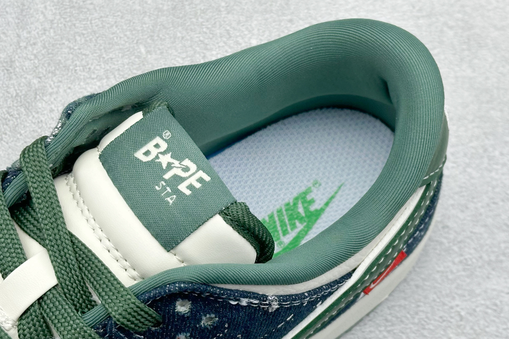 SC版Nike SB Dunk Low BAPE联名 白军绿 周年高端定制 低帮休闲板鞋 SC0601-465