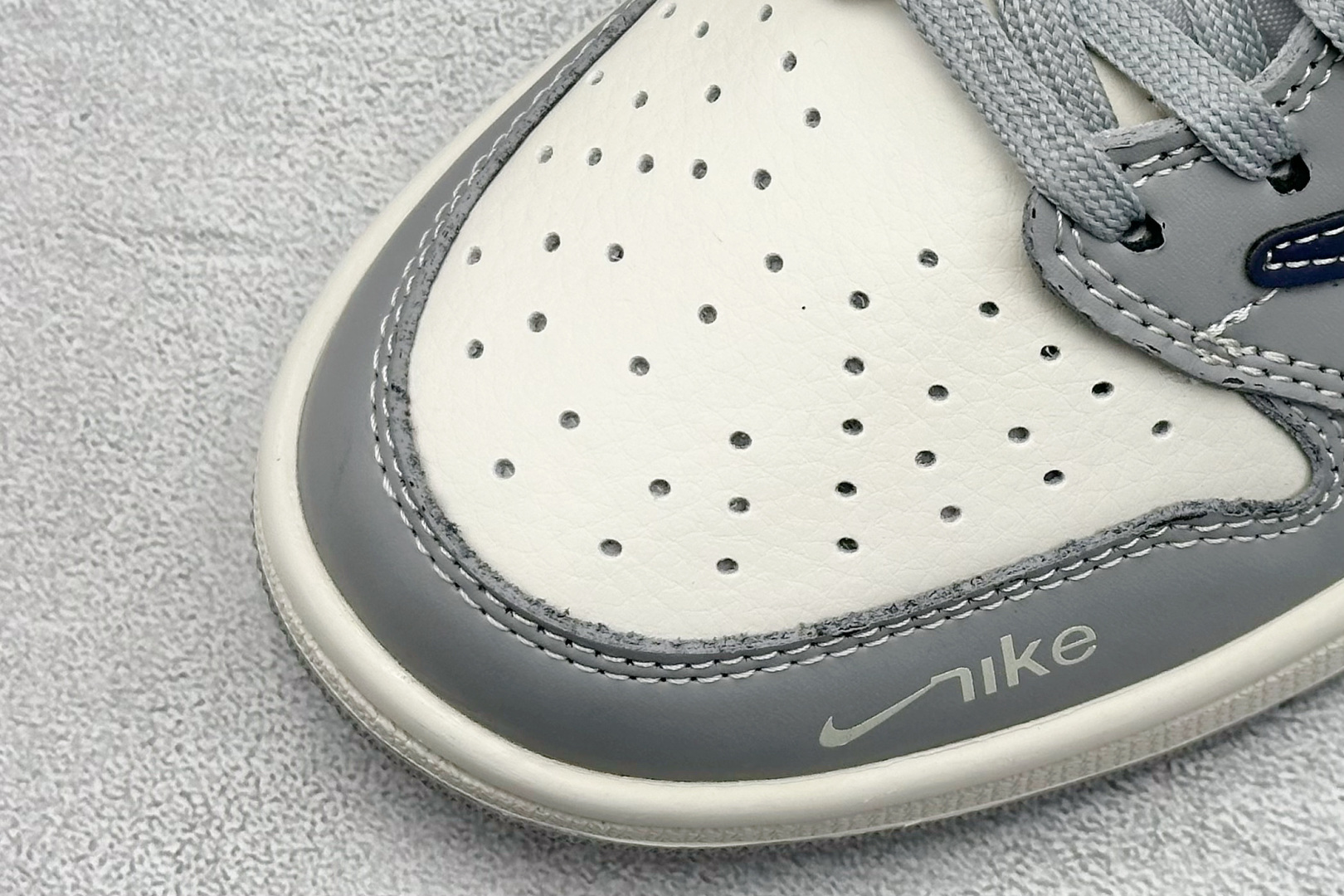 XC版Travis Scott x Fragment Design x Air Jordan 1 Low SP AJ1 乔1 古驰联名 烟灰深蓝勾 低帮文化休闲板鞋 LD2025-023