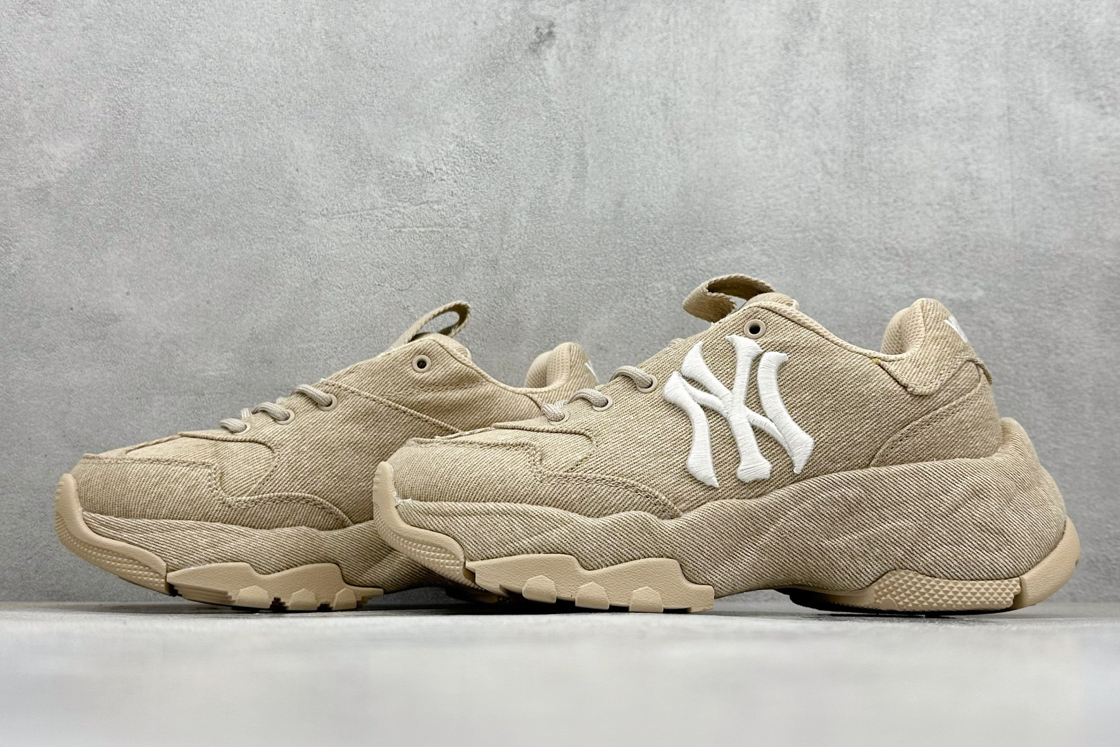 190 MLB BIGBALL CHUNKY VINTAGE CURSIVE 潮流百搭 厚底增高 牛仔舒适休闲鞋 防滑耐磨 低帮 老爹鞋 3ASHA025N