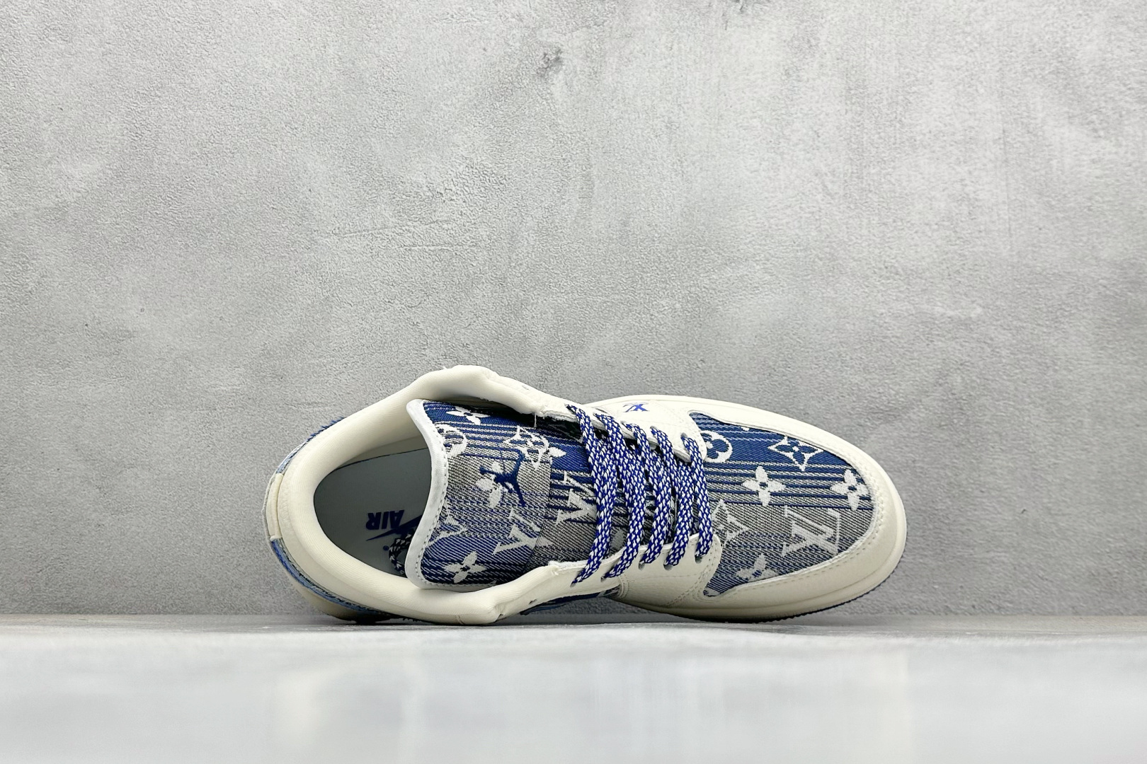 Air Jordan 1 Low AJ1 乔1 “LV路易威登联名---米白蓝帆布牛仔印花”高端定制 低帮复古篮球鞋 QG1988-009