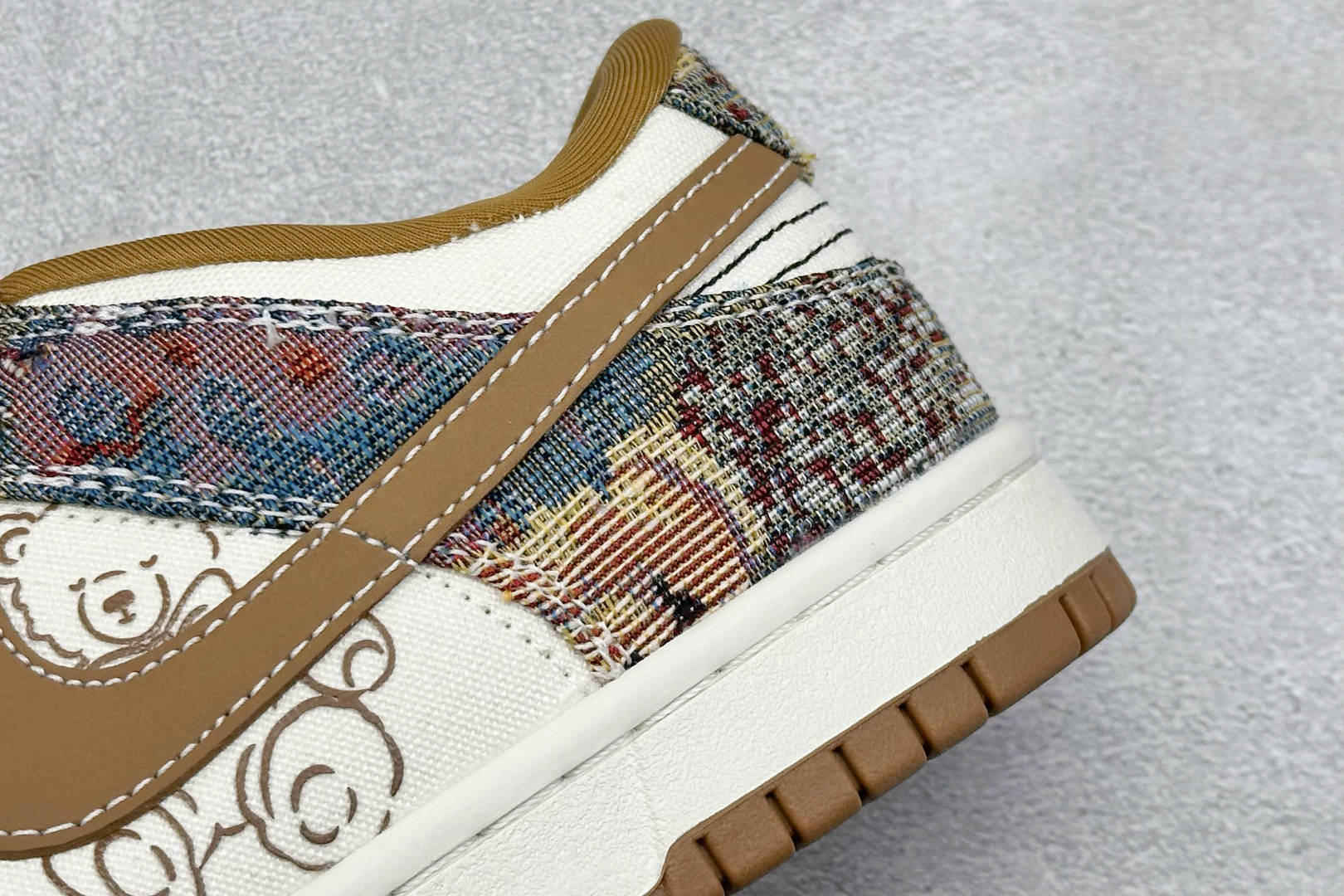 280 SC版Nike SB Dunk Low 复古织布小熊 高端定制 低帮休闲板鞋 SC0601-459