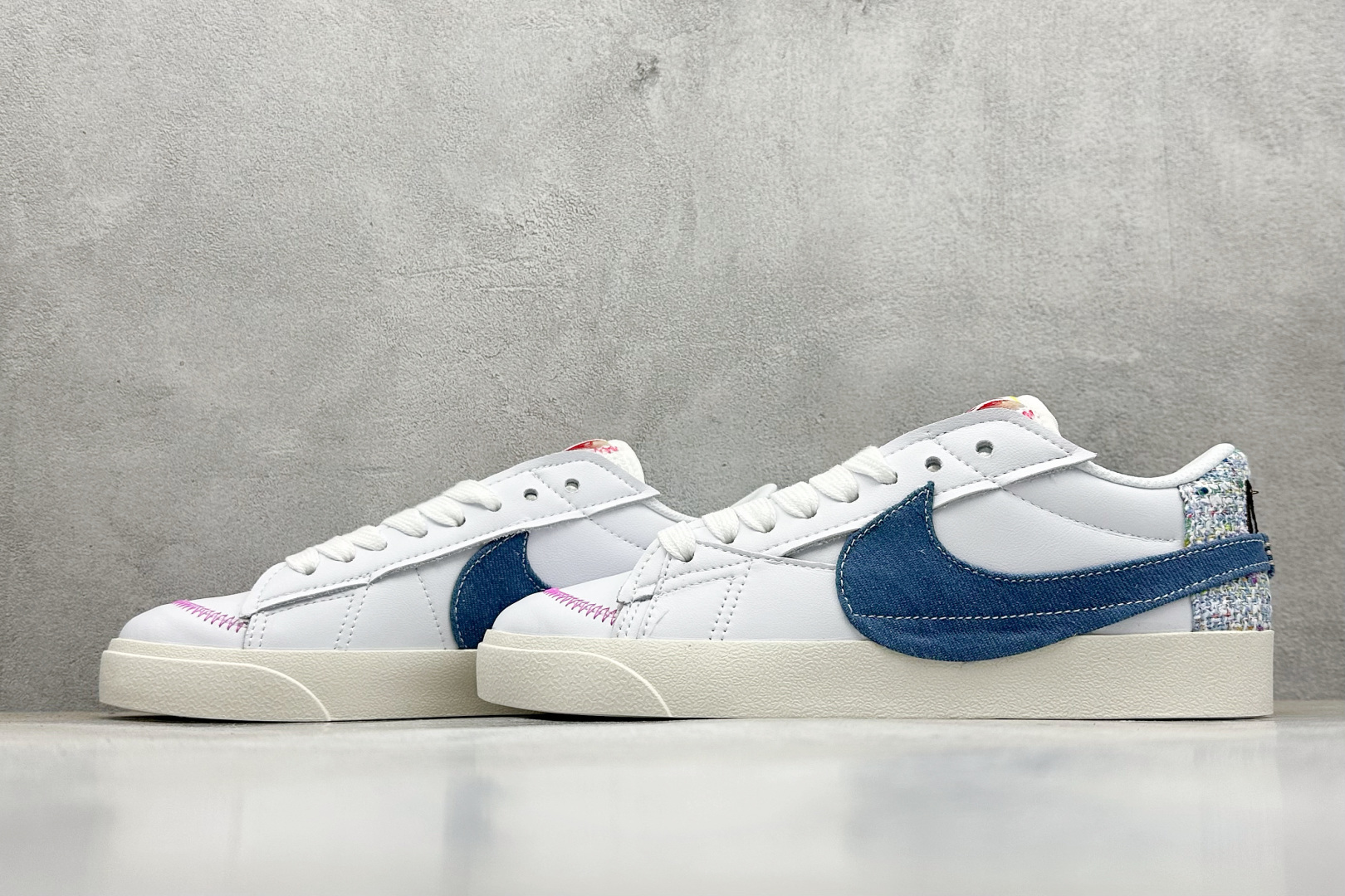 PG版Nike Blazer low 77 JUMBO 开括者大勾低帮休闲板鞋 FJ7741-141