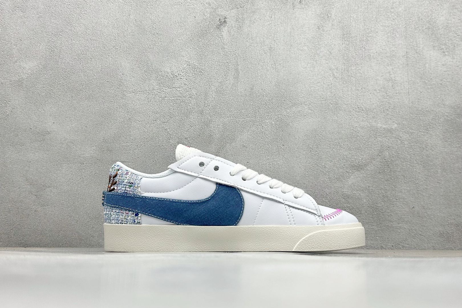 PG版Nike Blazer low 77 JUMBO 开括者大勾低帮休闲板鞋 FJ7741-141