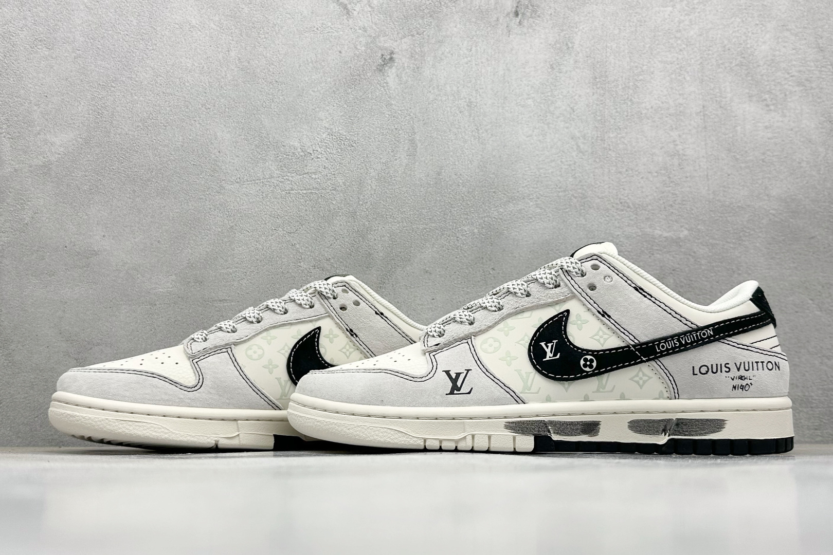 XC版Nike SB Dunk Low LV联名 涂鸦双拼 周年高端定制 低帮休闲板鞋 CX5050-Y01