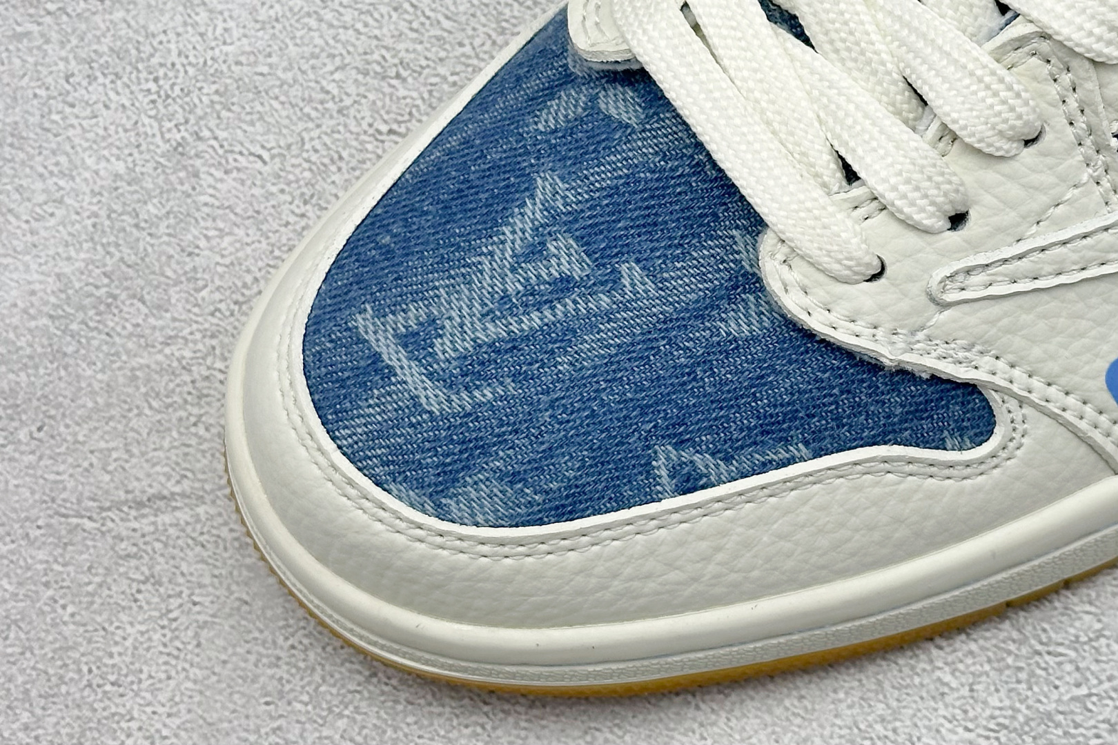 SC版Travis Scott x Fragment Design x Air Jordan 1 Low SP AJ1 乔1 LV联名 白蓝牛仔 低帮文化休闲板鞋 SC0601-053