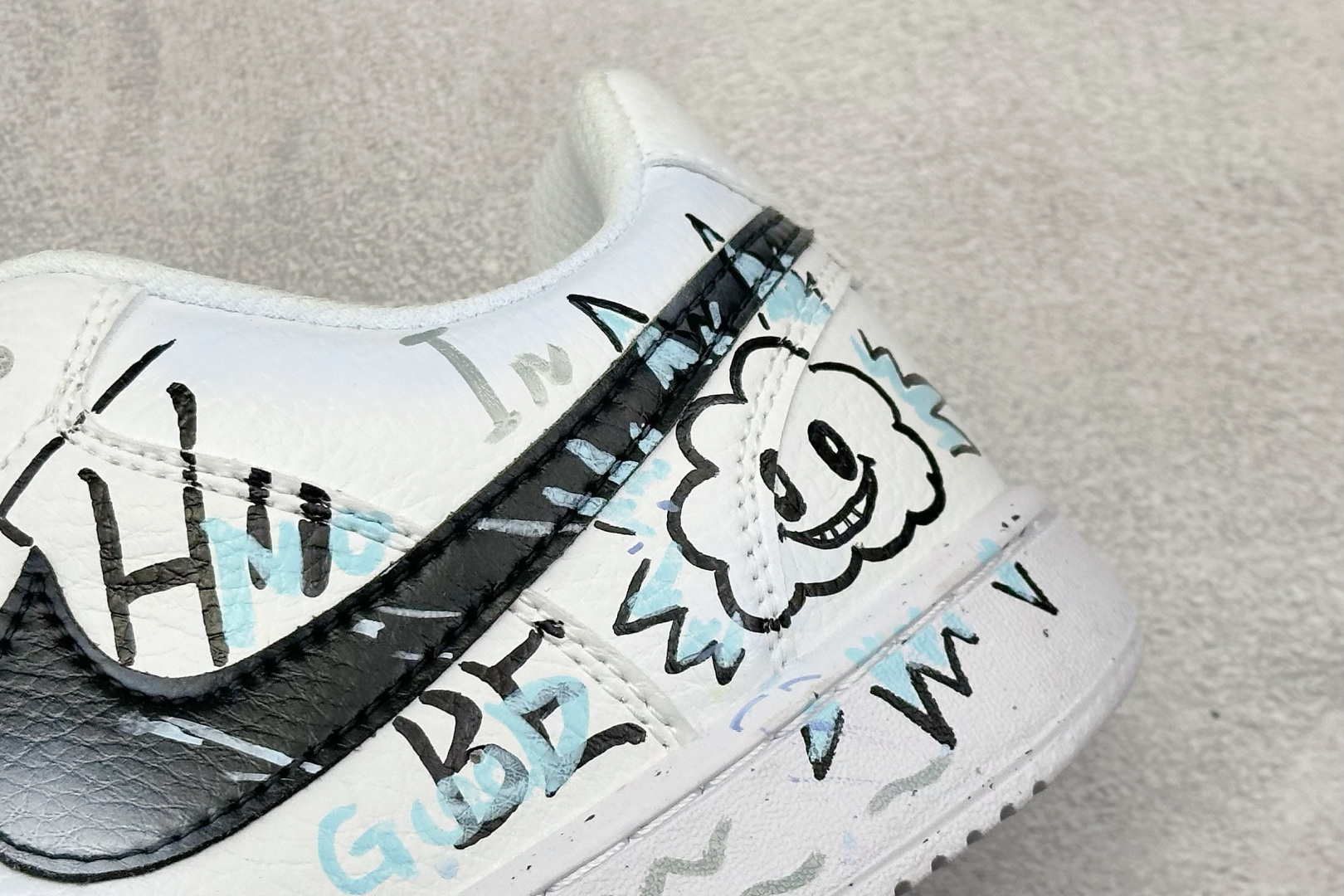 Nike Court Vision Low 定制涂鸦绑带 校园风低帮复古篮球板鞋 DH2987-101