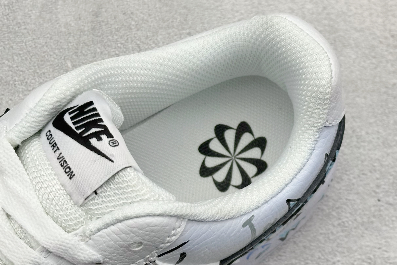 Nike Court Vision Low 定制涂鸦绑带 校园风低帮复古篮球板鞋 DH2987-101