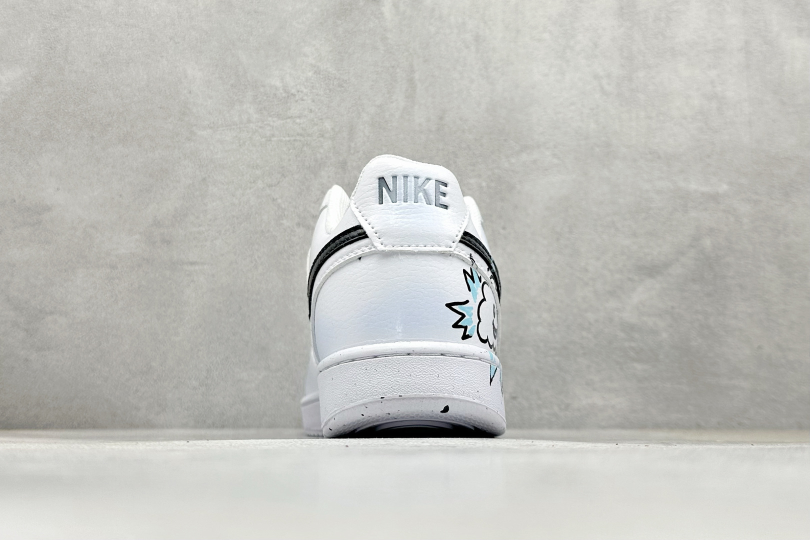 Nike Court Vision Low 定制涂鸦绑带 校园风低帮复古篮球板鞋 DH2987-101