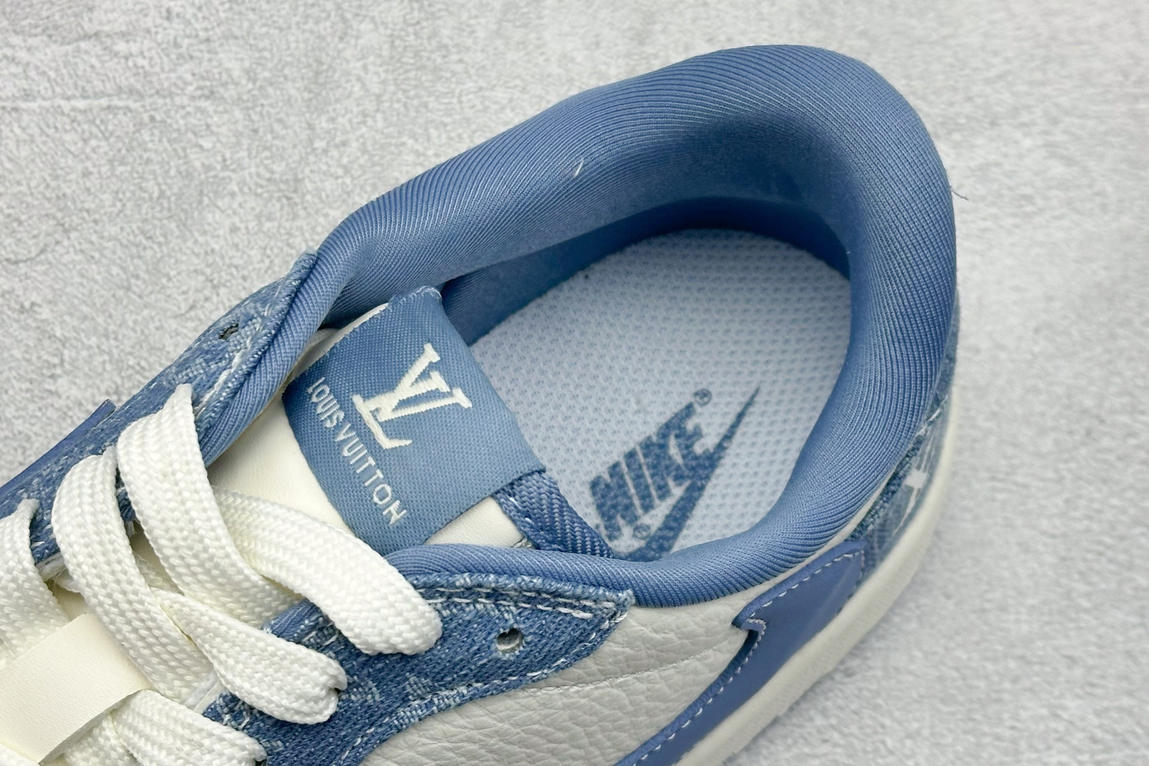 SC版Travis Scott x Fragment Design x Air Jordan 1 Low SP AJ1 乔1 LV联名 天空蓝牛仔 低帮文化休闲板鞋 SC0601-056