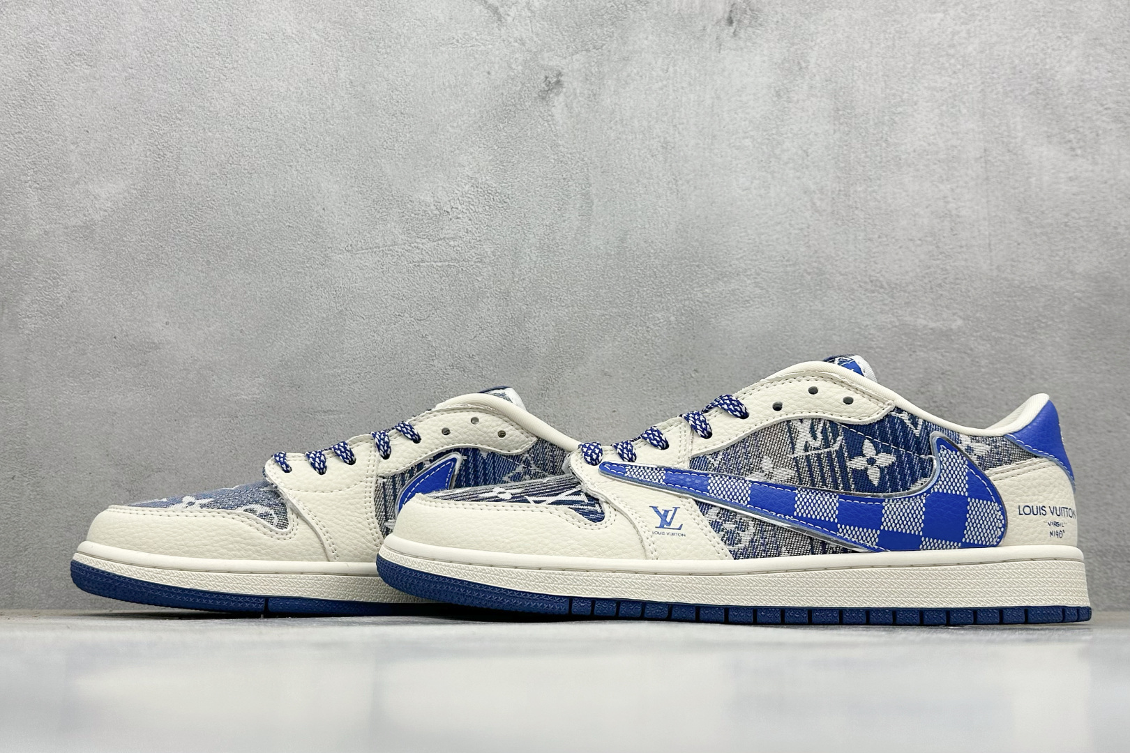 Travis Scott x Fragment Design x Jordan Air Jordan 1 Low SP “路易威登LV联名---帆布LV印花” XS2025-075