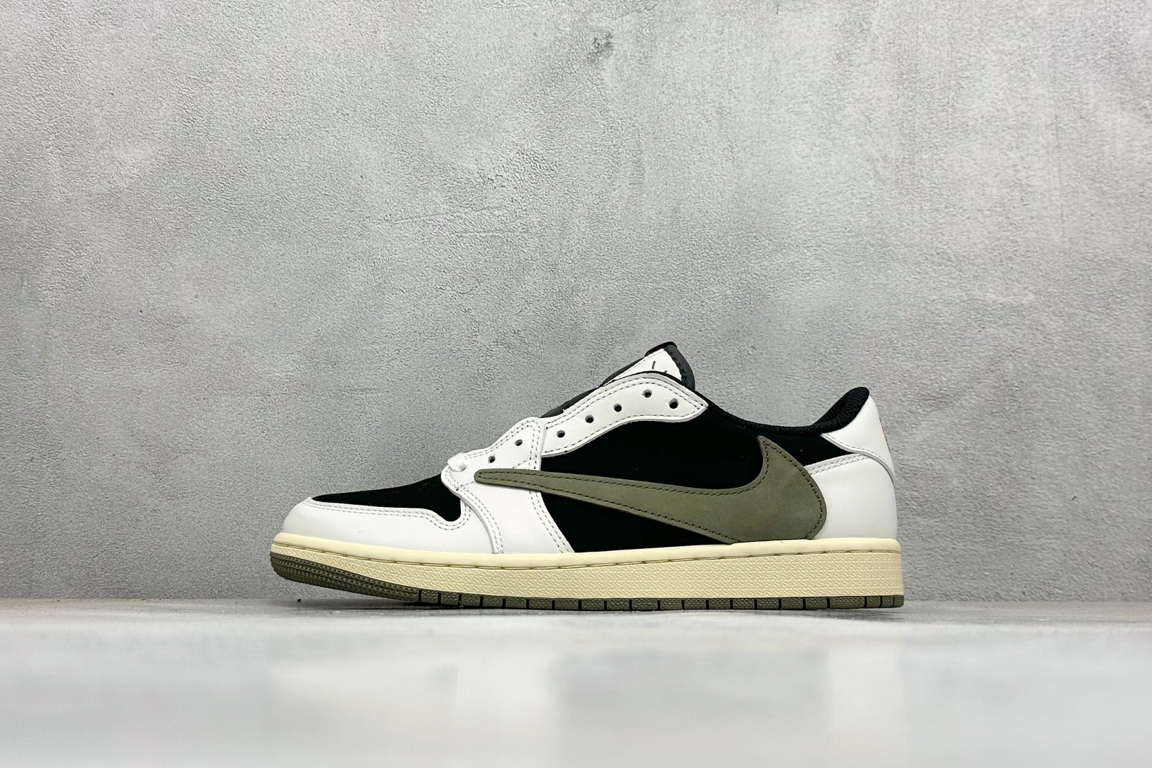 终端放店新F版Fragment x TS x Air Jordan 1 Low 三方联名低帮倒勾板鞋橄榄