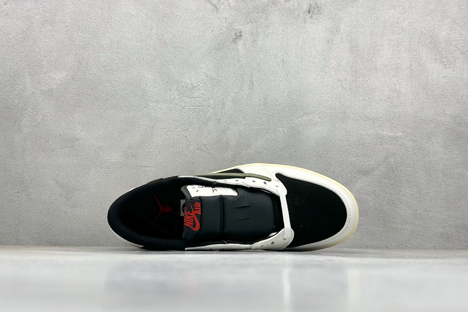 终端放店新F版Fragment x TS x Air Jordan 1 Low 三方联名低帮倒勾板鞋橄榄