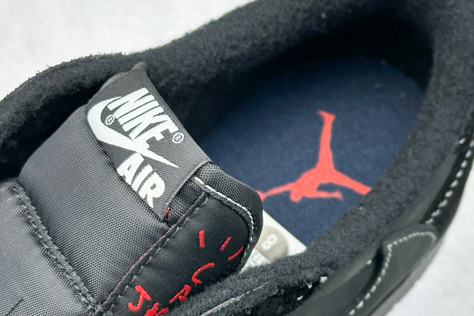 终端放店新F版Fragment x TS x Air Jordan 1 Low 三方联名低帮倒勾板鞋黑武