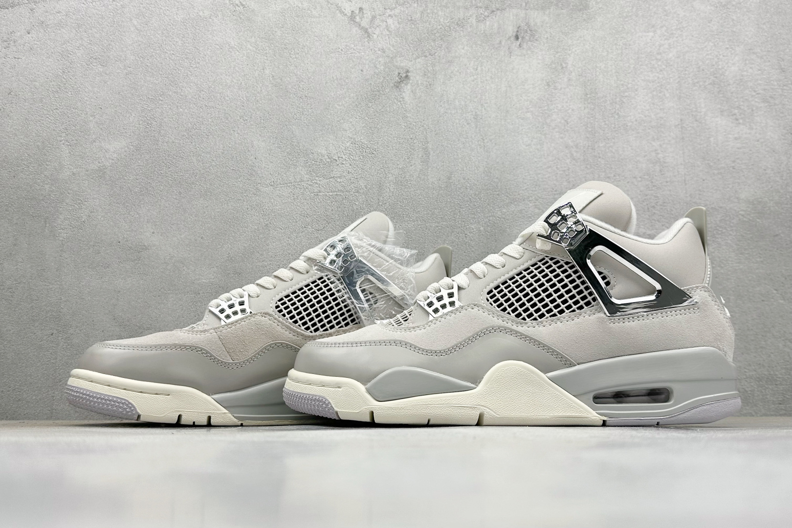 新F版Air Jordan AJ4 Retro 灰银 中帮篮球鞋 AQ9129-001