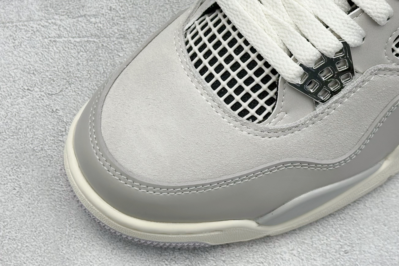 新F版Air Jordan AJ4 Retro 灰银 中帮篮球鞋 AQ9129-001