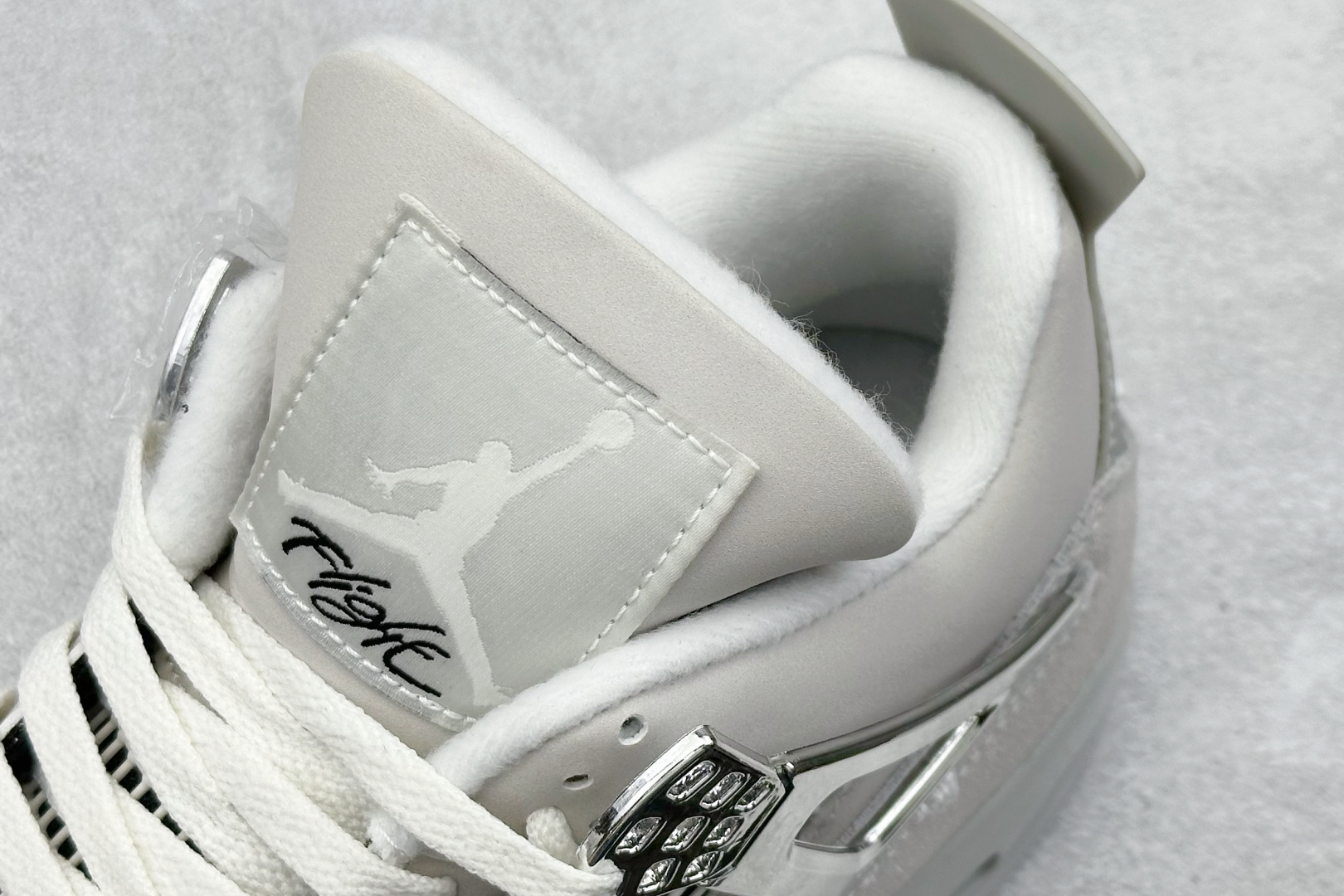 新F版Air Jordan AJ4 Retro 灰银 中帮篮球鞋 AQ9129-001