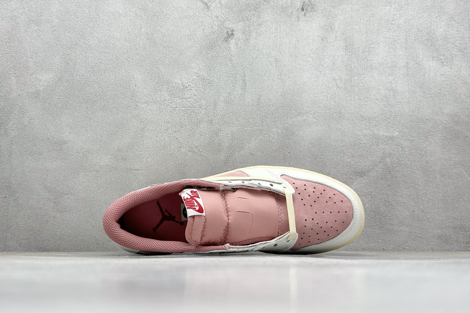 新F版Fragment x TS x Air Jordan 1 Low 三方联名低帮倒勾板鞋 DM7866-600