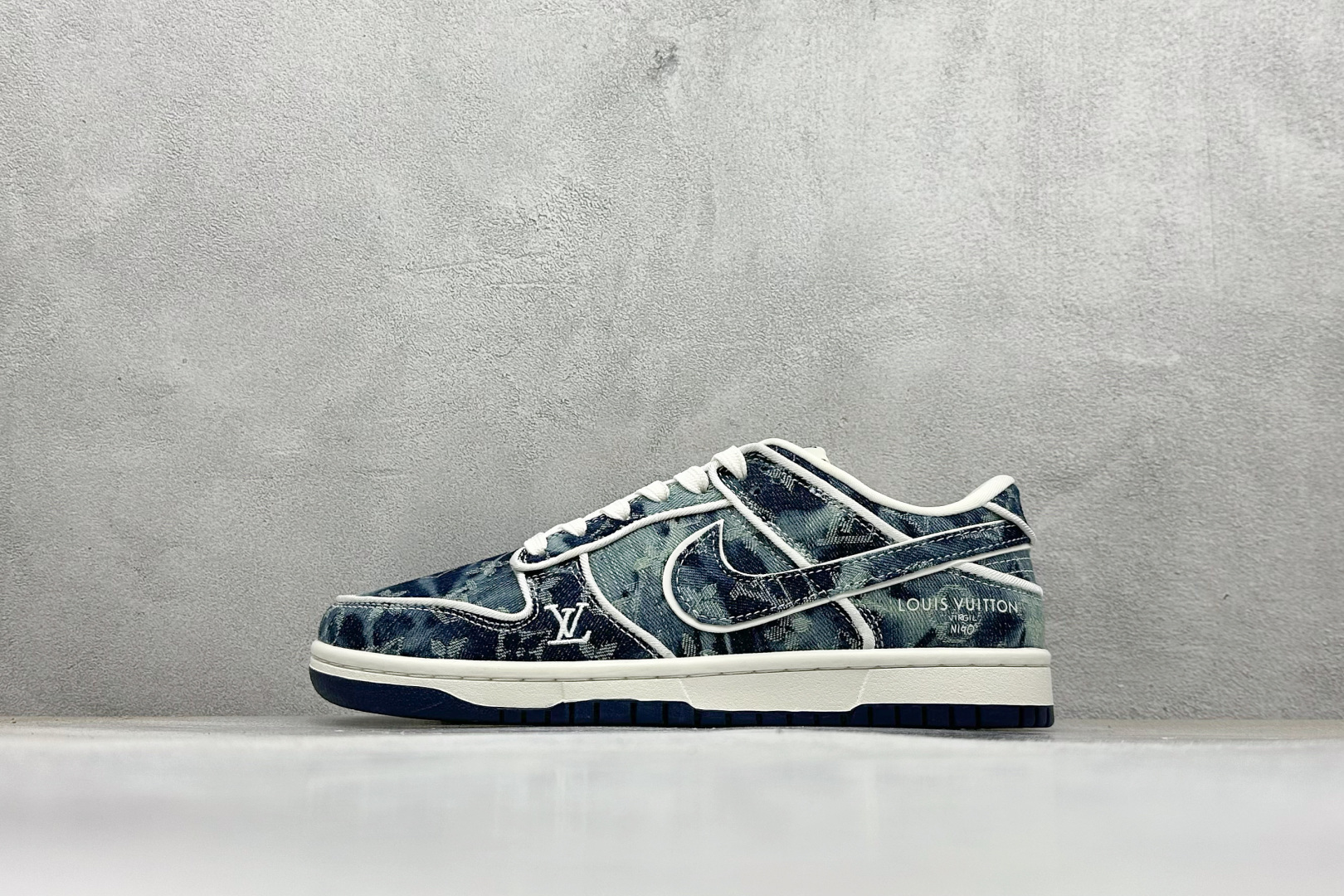 SC版Nike SB Dunk Low LV联名 青蓝牛仔 高端定制 低帮休闲板鞋 SC0601-466