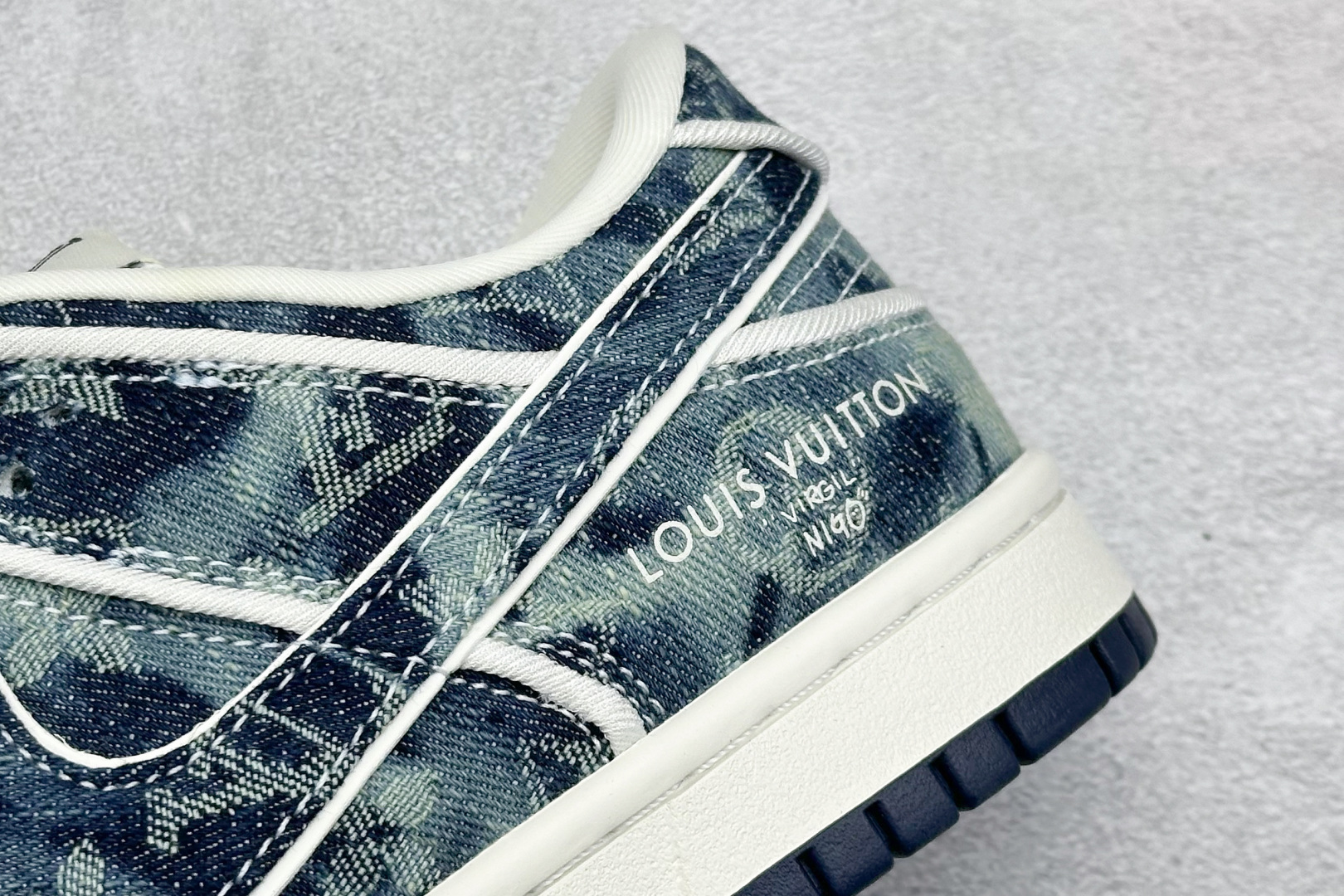 SC版Nike SB Dunk Low LV联名 青蓝牛仔 高端定制 低帮休闲板鞋 SC0601-466