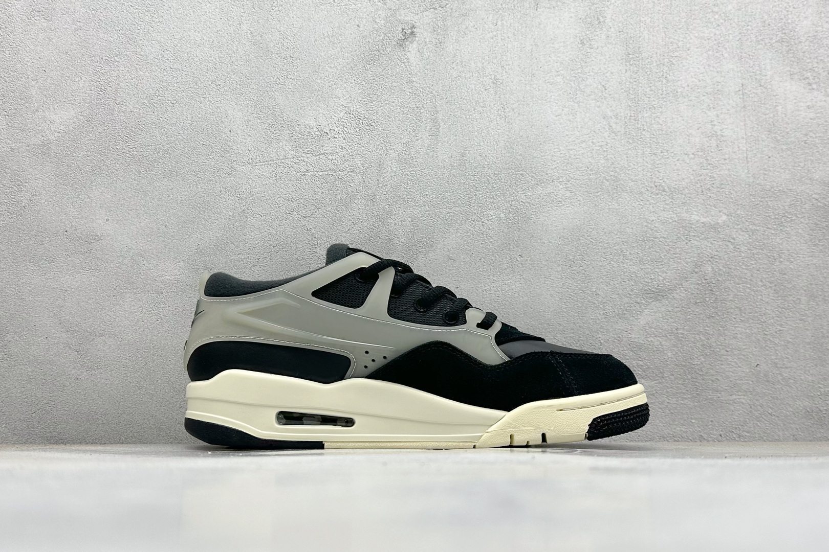 新F版Air Jordan AJ4 黑帆布 低帮复古篮球鞋 FQ7939-006