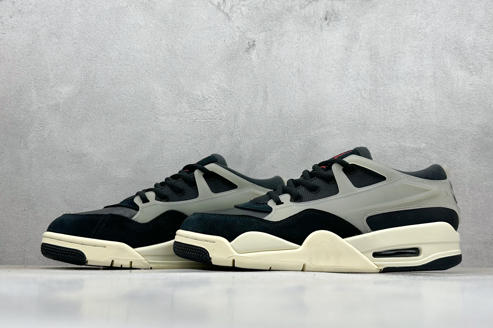 新F版Air Jordan AJ4 黑帆布 低帮复古篮球鞋 FQ7939-006