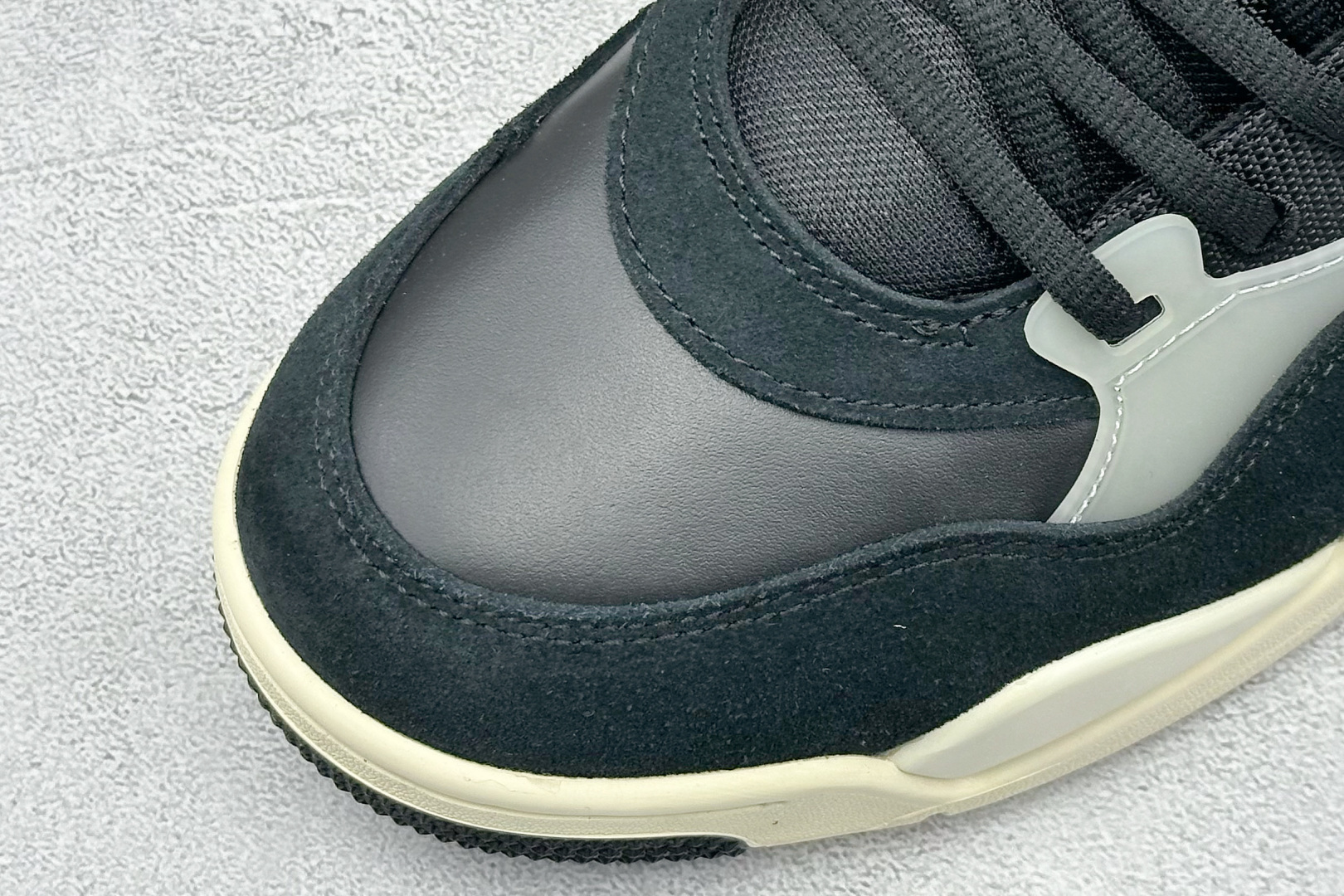 新F版Air Jordan AJ4 黑帆布 低帮复古篮球鞋 FQ7939-006