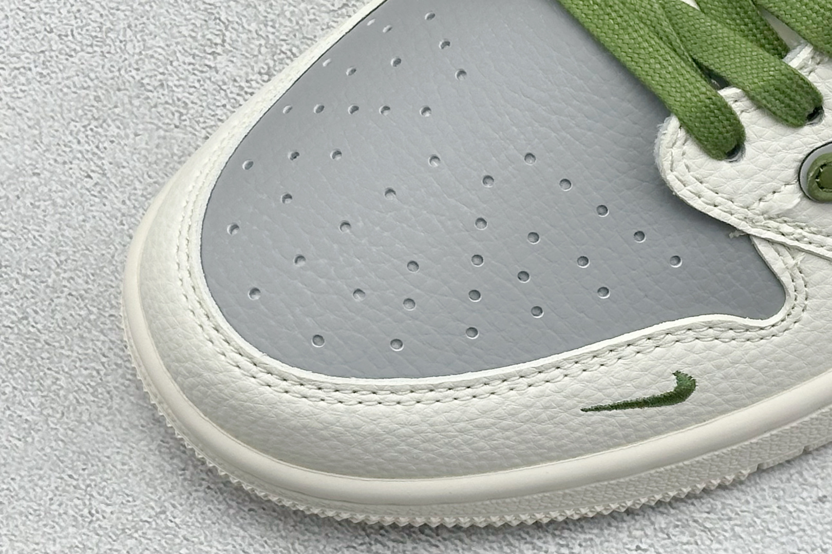 280 Travis Scott x Fragment Design x Air Jordan 1 Low SP AJ1 乔1 古驰联名 米白灰绿印花 低帮文化休闲板鞋 XD0798-307