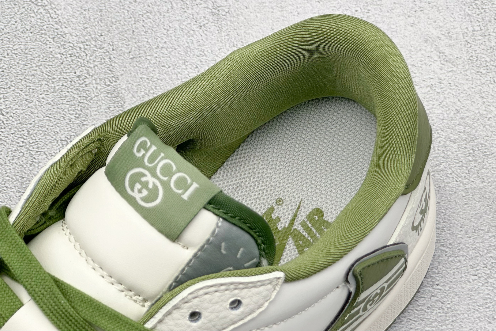 280 Travis Scott x Fragment Design x Air Jordan 1 Low SP AJ1 乔1 古驰联名 米白灰绿印花 低帮文化休闲板鞋 XD0798-307